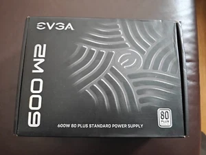 EVGA 600W W2 80 Plus Standard Power Supply - Never Used - Scruffy Box only - Photo 1/5