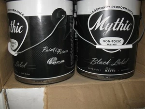 MYTHIC 1 GALLON APROX 4 LITRE INTERIOR WASHABLE MATT PREMIUM WHITE COLOUR PAINT - Picture 1 of 1