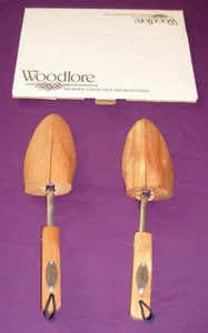 Woodlore Mens XL Cedar Shoe Trees (USA) Spring Loaded Split-toe, 13e-15e, Boxed - Picture 1 of 7