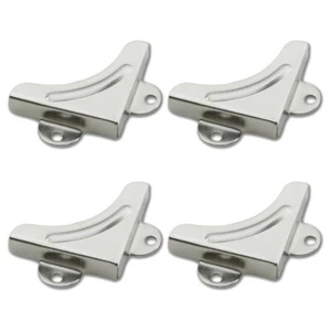 4 x PICTURE Or MIRROR CORNER CLAMPS Silver Nickel Mounting Brackets 32x32mm x7mm - Picture 1 of 3
