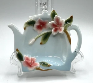 Pier 1 Ceramic Tea Bag Holder Floral - Picture 1 of 6