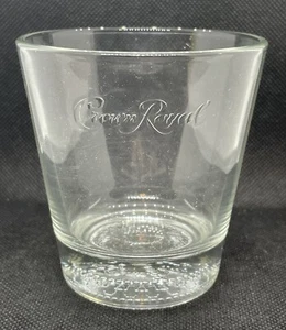 Crown Royal Etched Low Ball Tapered Whiskey Glass Smooth Glass Great Condition - Picture 1 of 3