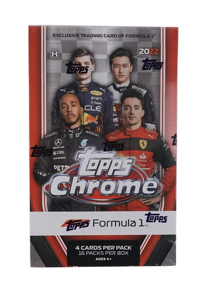 Topps 2022 Chrome Formula 1 Auto Racing Hobby Lite Box - 16 Packs