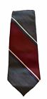 Ketch 3? Tie Vintage Gray Burgundy striped mens Designer Necktie Made In USA