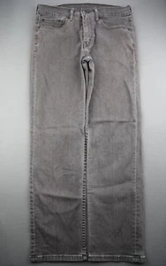Pantalones de mezclilla Levi's 514 2016 de calce ajustado gris elástico talla 32x30 - Imagen 1 de 8