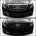 Chrome Delete Blackout Overlay for 2015-19 Cadillac ATS Full Front Bumper Trims
