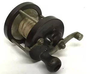 SEA BRIGHT FISHING REEL ANTIQUE OLD ABBEY & IMBRIE RARE 250 yds early1900's - Picture 1 of 10