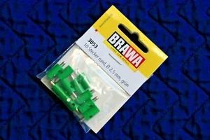 Tapones verdes estilo antiguo BRAWA 3053 para Marklin 2,5 mm 10 piezas nuevos envío rápido a EE. UU. - Imagen 1 de 4