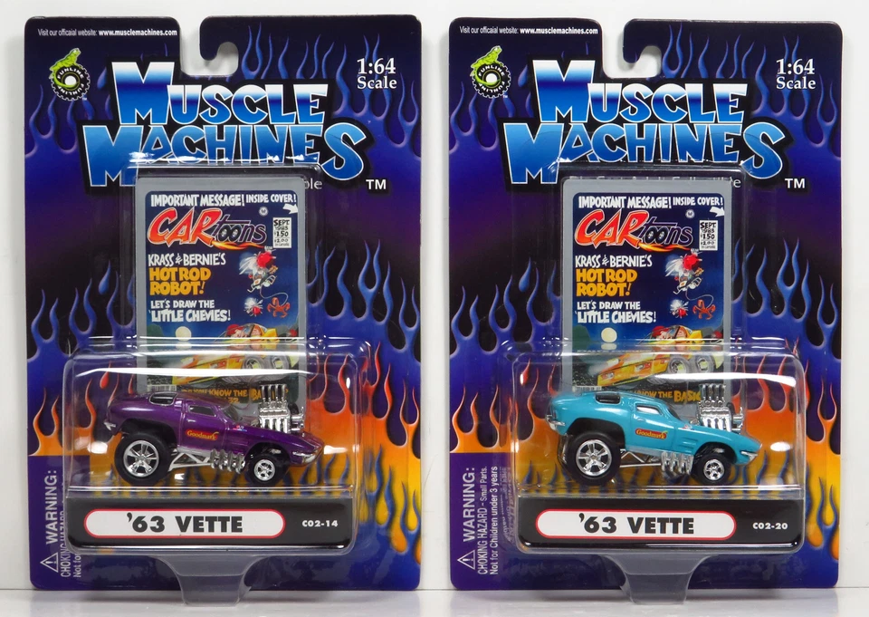 Muscle Machines Cartoons 1969 Dodge Charger Gasser FUNLINE 2001 1/64 Rt38