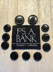 Jos. A Bank Suit Set of 11 Black 4-Hole Replacement Buttons - Picture 1 of 5