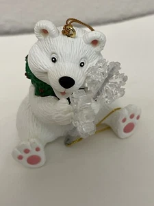Polar Bear w/Snowflakes Christmas Ornament w/Box 3" Traditions  - Picture 1 of 9