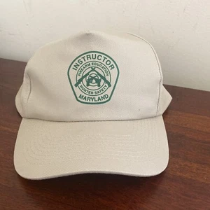 VTG Hunting Firearms Instructor MD USA Trucker Hat Snapback Cap Vintage New Rare - Picture 1 of 7