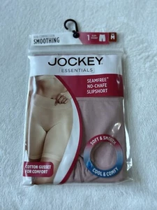 Jockey Essentials Womens Rose Seamfree No-Chafe Cool Soft Smooth Slipshorts Sz M - Picture 1 of 14