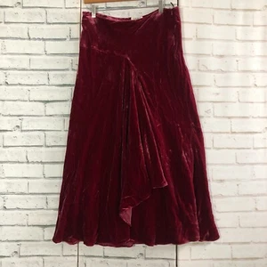 Falda Kaliko Maxi Terciopelo Enganchada Caprichosa Borgoña Mujer Talla 16 - Imagen 1 de 6