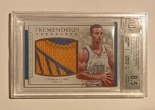 Stephen Curry Patch National Treasures 2016/17 1 of 1 BGS 8.5