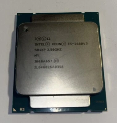 Procesador Intel Xeon E5-2680 v3 2,5 GHz 12 núcleos 30 MB 9,6 GT/s 120 W SR1XP Foto 1 de 2