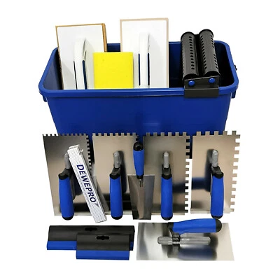 Wascheimer 16tlg Set XL DEWEPRO Waschbox 22L Fliesenwaschset Fugbox Fliesenleger - Bild 1 von 4