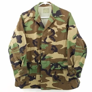 Military Coat Materity BDU Camouflage Long Sleeve Woodland Size Small 6 Short - Picture 1 of 8