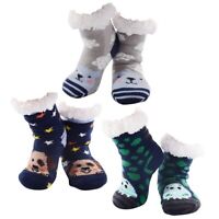 Nuzzles Sherpa Slipper Socks for Children Fleece Lined Non-Slip Silicon Soles Machine Washable When Socks aren/’t Enough and Slippers are Too Much.