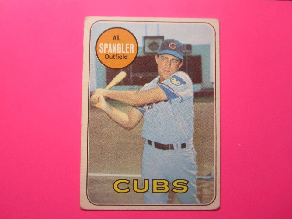 1969 TOPPS BASEBALL CUBS AL SPANGLER ERROR CARD NO # ON BACK RARE SEE PHOTO - Image 1 of 1