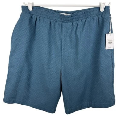 Pantalón Corto Informal Para Hombre Five Four Los Angeles Azul Marino Forrado Algodón Texturizado L Foto 1 de 4