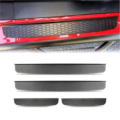 Protector de umbral de puerta placa de desgaste protector de moldura para Jeep Wrangler JL JT 2018-2024 Foto 1 de 4