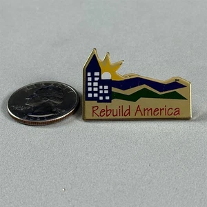 United States Department Of Energy Rebuild America goldfarbene Pin Pinback #55007 - Bild 1 von 2
