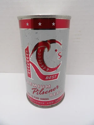 KC's BEST PILENER STRAIGHT STEEL PULL TAB BEER CAN #84-17 OMAHA NEB. - Image 1 of 4