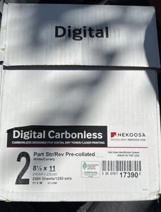 5Reams Nekoosa 17390 Carbonless Paper, 8-1/2 x 11, White/Canary - Afbeelding 1 van 1