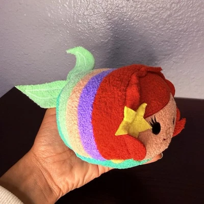 Disney Tsum Tsum The Little Mermaid Ariel Plush Mini Tail Star 6” Red Hair RARE - Image 1 of 4