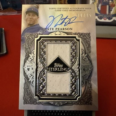 2021 TOPPS STERLING NATE PEARSON VERY RARE PHOTO VARIATION AUTO PATCH RC 18/25 - Image 1 of 4