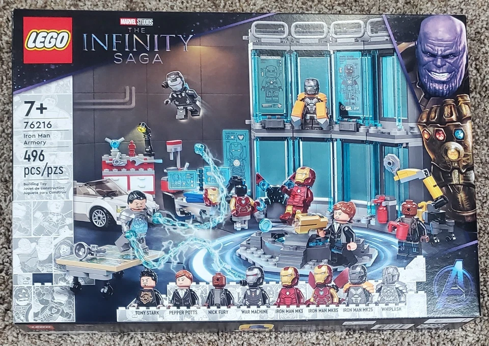 LEGO 76216 Marvel Infinity Saga Iron Man Armory Nuevo Precintado Retirado Foto 1 de 2