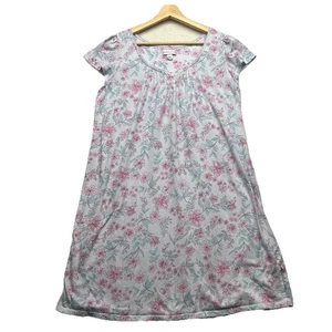 MISS ELAINE Nachthemd Größe M MEDIUM geblümt helllila geknöpft - Bild 1 von 9