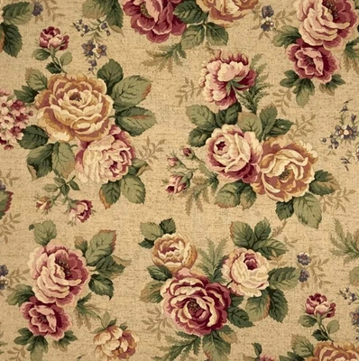 Mill Creek Vintage Floral SANDALWOOD Home Decor Drapery Pillow Sewing Fabric BTY - Image 1 of 4