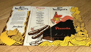1982 LOU MALNATI'S PIZZERIA MENU Lincolnwood / Elk Grove / Wilmette / Northbrook - Picture 1 of 8