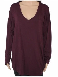 INC Womens Pleated Long Sleeve V Neck T-Shirt - Picture 1 of 10