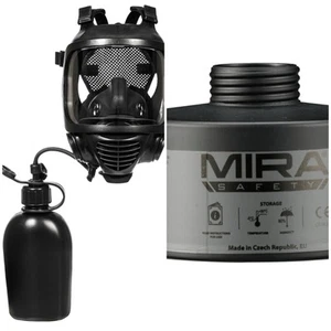 Mira Safety Tactical Gasmaske mit Trinksystem - Schwarz (CM6M) plus 2 Filter - Bild 1 von 13