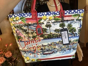 BOLSO DE MANO DOLCE & GABBANA CANNES DE LONA NUEVO CON ETIQUETAS - Imagen 1 de 11