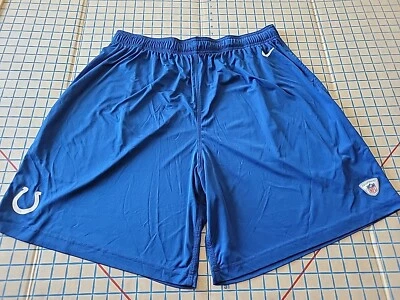  NIKE Football Indianapolis Colts NFL On Field BLUE Shorts Men's 2XL~13 - Image 1 of 4
