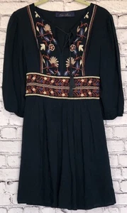 BLUE RAIN Damen Tunika Kleid Boho Langarm bestickt XXS gefüttert blau gebraucht, in einwandfreiem Zustand - Bild 1 von 8