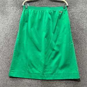 Gonna vintage Izod Lacoste Sport linea A con 30"/ verde medio lunghezza ginocchio preppy - Foto 1 di 11