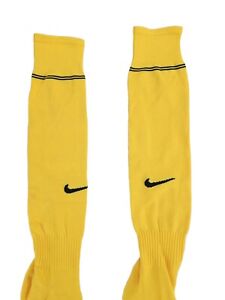 Nike Vintage lange über Wadengelbe Streifen Retro Swoosh 19" Fußball Sport Tube Socken