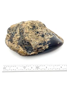 Muestra pulida ámbar azul mexicano natural - 142,2 g (5,0 oz) - Imagen 1 de 2