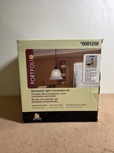 Portfolio Ceiling Recessed Light Conversion Kit # 0081258 Glass Shade NIB - Picture 1 of 5