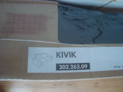IKEA KIVIK COVER for KIVIK Loveseat 2-seat Sofa  TENO BLACK Slipcover - Image 1 of 4