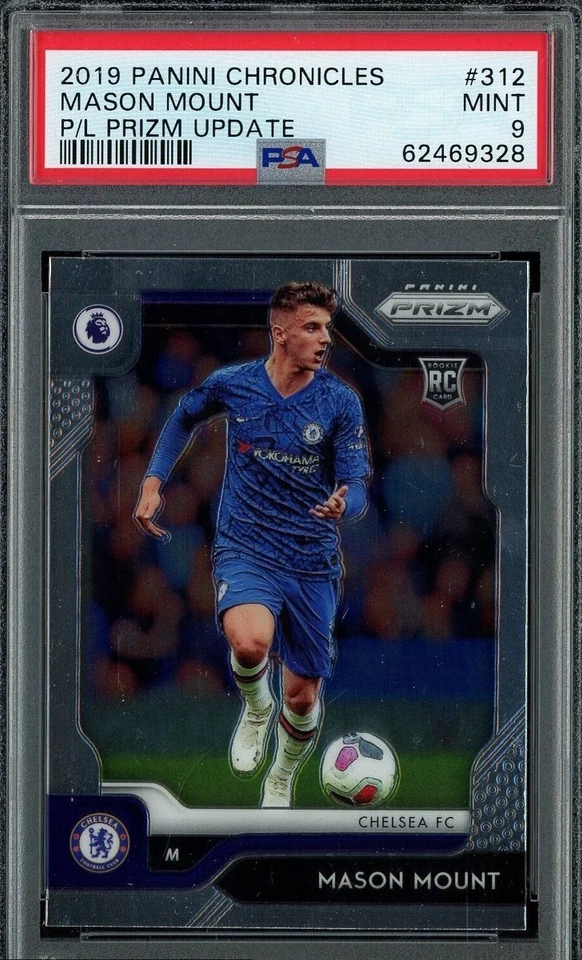2019 Panini Chronicles Prizm Update Premier League Mason Mount RC PSA 9 - Image 1 of 1
