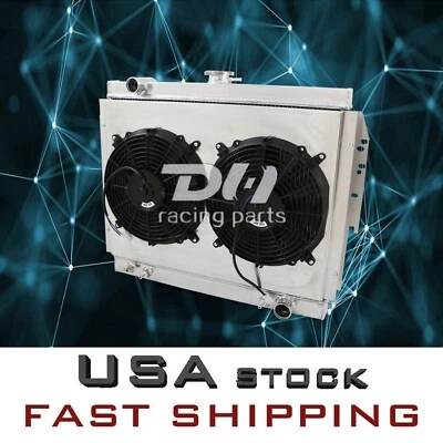 SE ADAPTA A 79-93 92 DODGE D/W 100/200/350/450 RAMCHARGER V8 3 filas radiador + cubierta + ventilador Foto 1 de 4