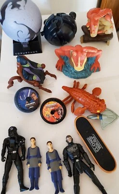 Lote de figuras de juguete de Star Wars Kenner McDonalds Pizza Hut Coruscant Episodio 1 clon Foto 1 de 4