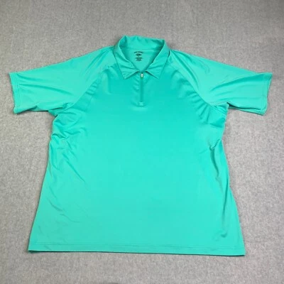Reel Legends Polo Shirt Adult XL Teal 1/4 Zip Performance Casual Fishing Mens - Image 1 of 4