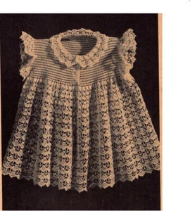 "Delicious Lacy Dress" Toddler sizes 2-6 crochet lace dress pattern - Picture 1 of 2
